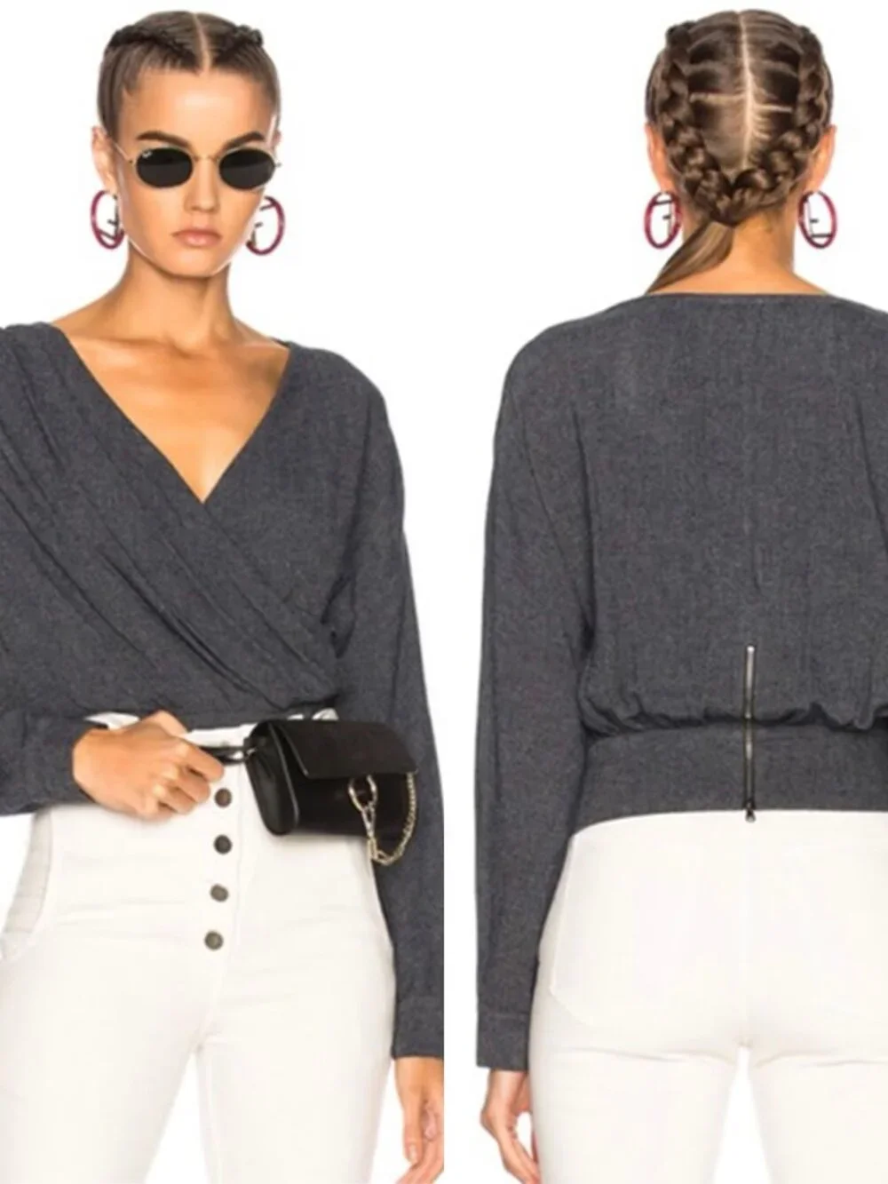 Rachel Comey "Francis" Top in Navy, size 4 - Picture 11 of 11